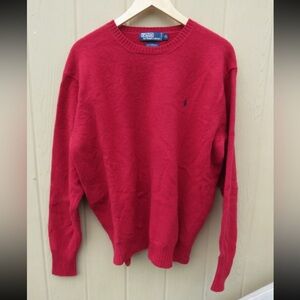 Ralph Lauren Men's Vibrant Red Crewneck Sweater